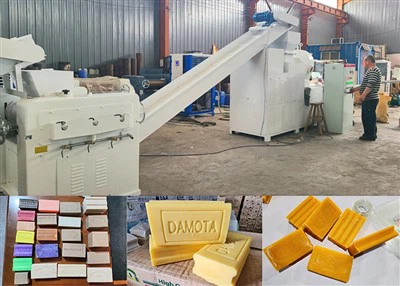 Linia do wykańczania mydła do prania o wydajności 2000 kg/h