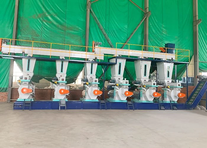 Sawdust pellet line
