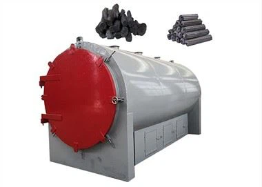 Nowy wielofunkcyjny piec drewniany kokosowy piec horyzontalna karbonizacja